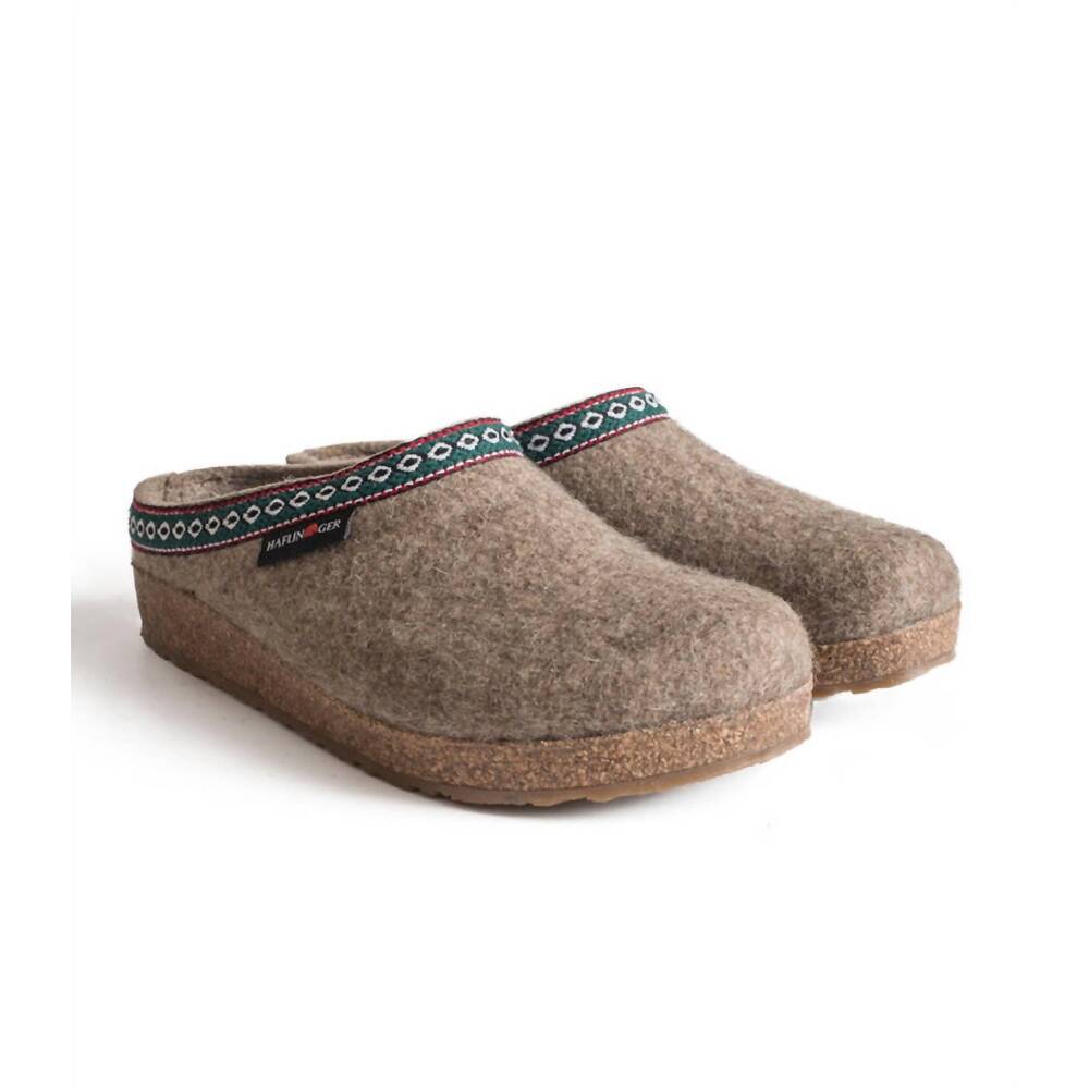 NEW HAFLINGER unisex gz house wool slippers in earth